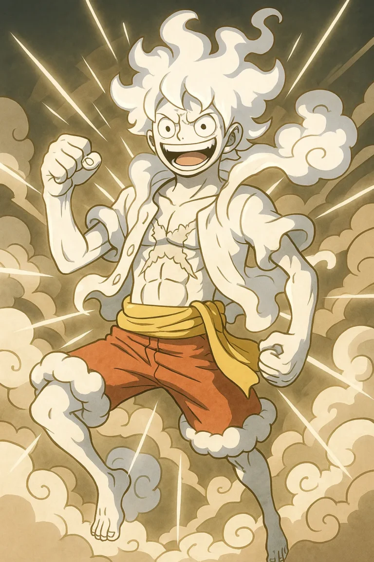 luffy gear 5 white
