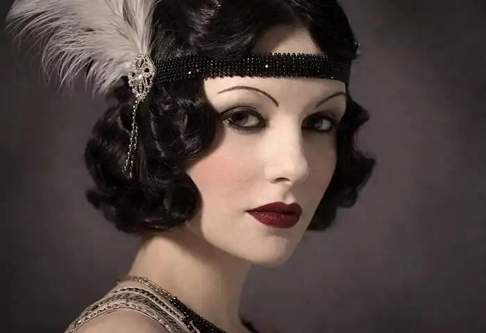 1920s bob haircut finger waves makeup