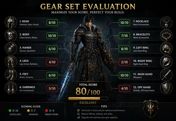 ffxiv fashion report scoring system gear slots infographic