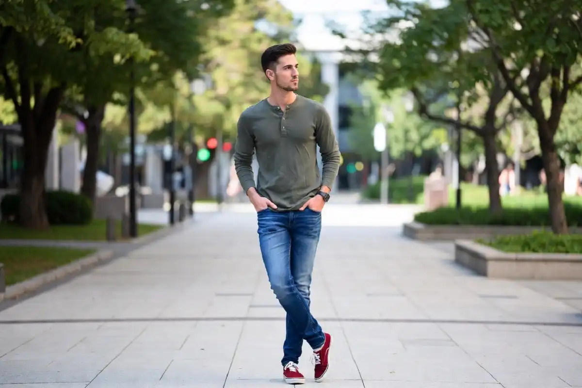 Men's 2010 fashion featuring slim fit clothing and casual streetwear looks