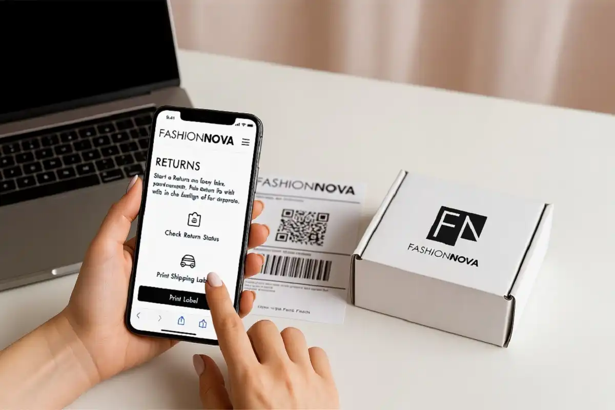 Fashion Nova return policy step-by-step process visualization