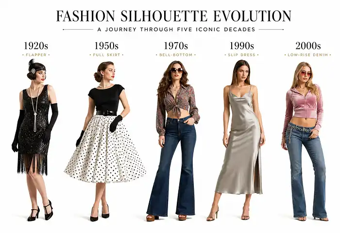 fashion through the decades style infographic