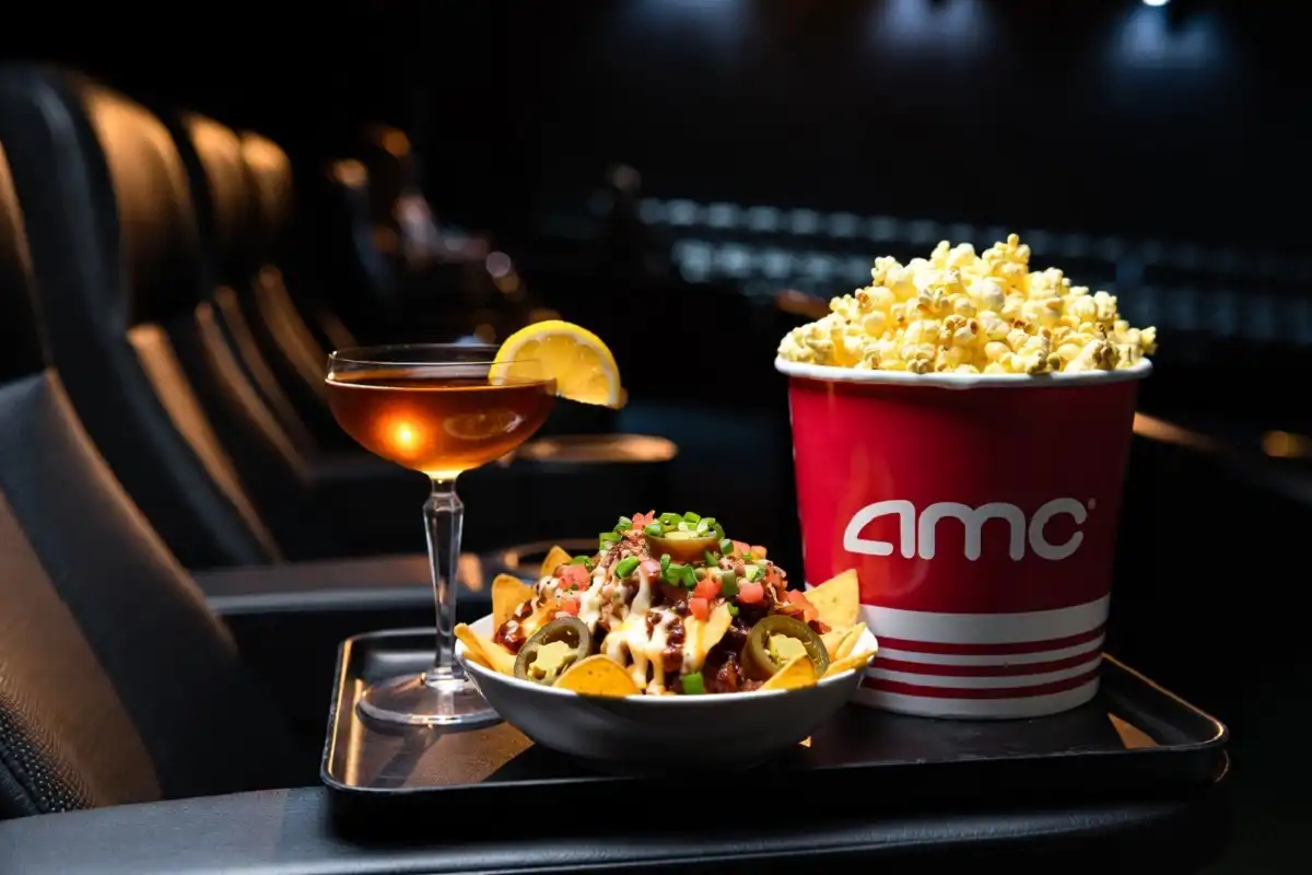 Gourmet movie snacks and drinks at AMC Fashion Valley dine-in theater